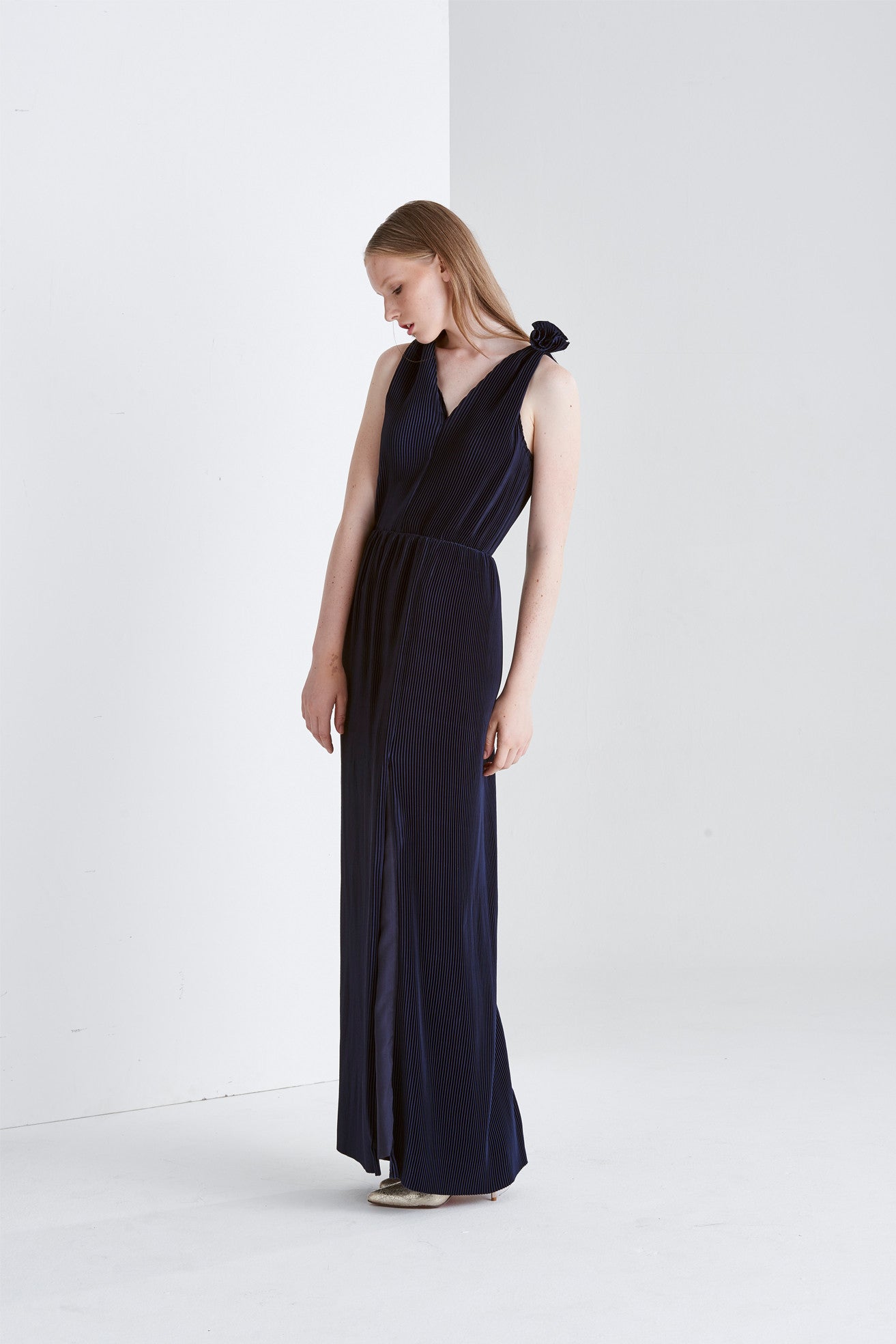 bangkok maxi dress SELF-PORTRAIT BANGKOK | PINK METALLIC PEARL MAXI DRESS