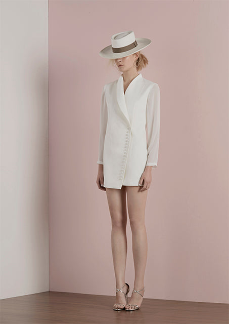 ZO101701BWT : CHIFFON-SLEEVE BLAZER