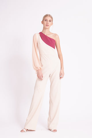 ZM021813J : ONE-SHOULDER JUMPSUITS