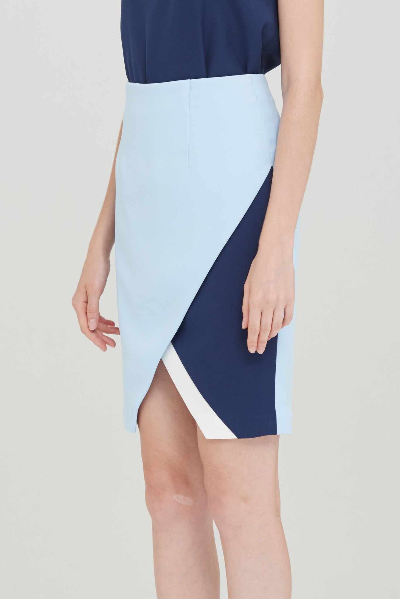 ZT101614S3T : TWO-TONE SKIRT