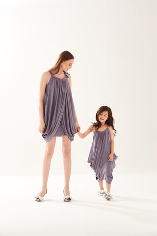 ZS021718KDGR : KIDS DRAPED DRESS