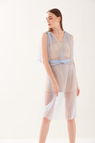 ZS021712SBU : SEE-THROUGH SKIRT